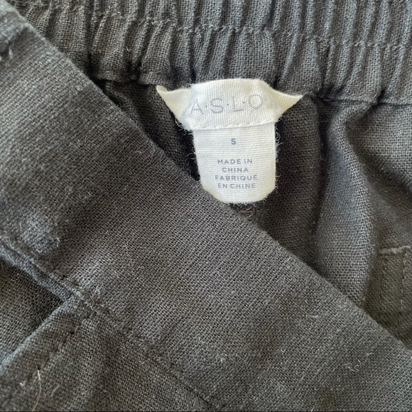 Black Linen Ankle Pants - Picture 6 of 6